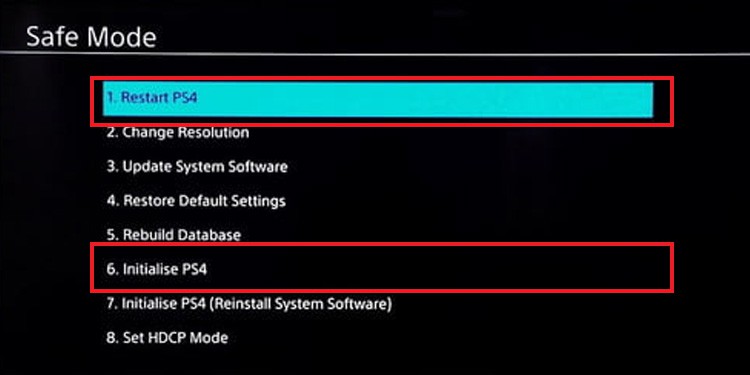 initialize ps4 