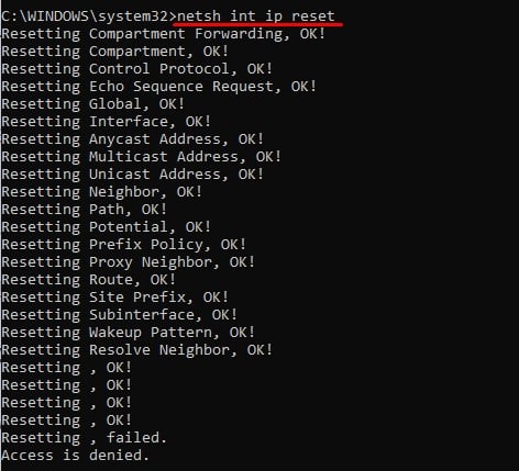 ip reset