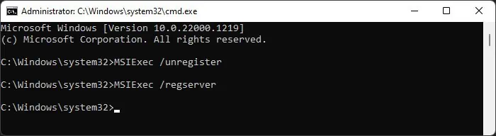 msiexec-unregister-regserver