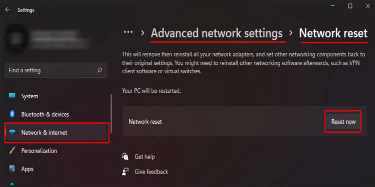 network-reset