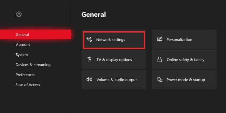 network settings