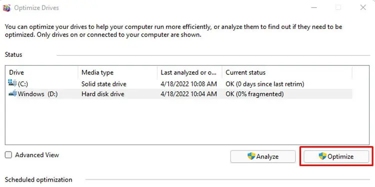 optimize-disk