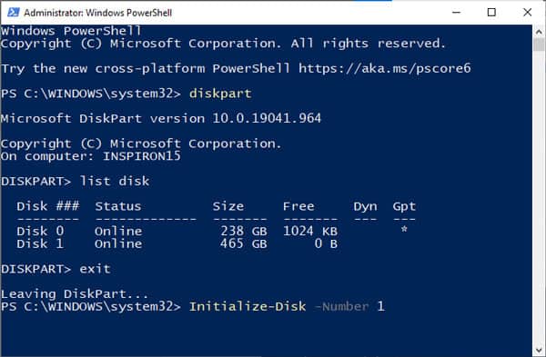 powershell-initialize-disk