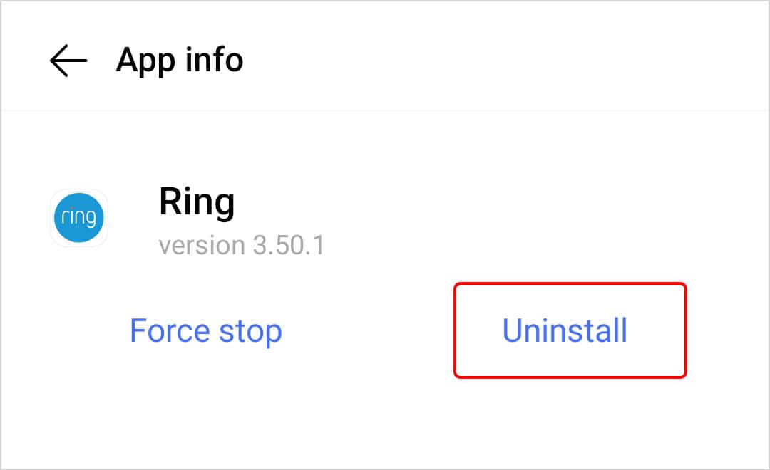 ring-app - uninstall