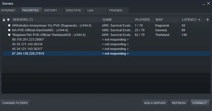 server-not-responding