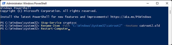 stop-cryptsvc-and-delete-catroot2