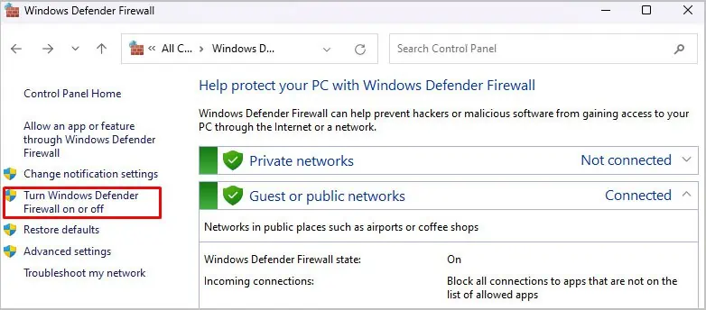 Google Chrome Crashing? Here’s how to fix it 16 turn-off-firewall