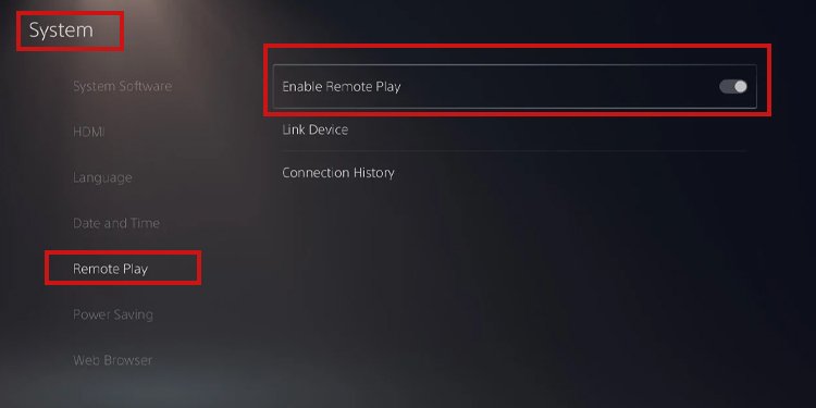 turn on remote play