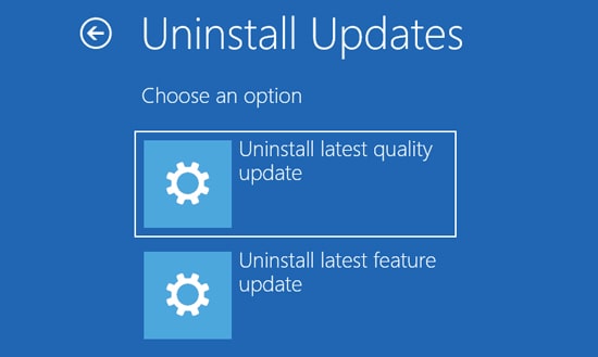 uninstall-latest-quality-feature-update