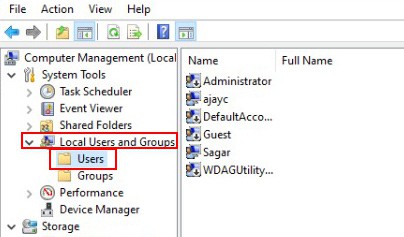 Local users and group to users