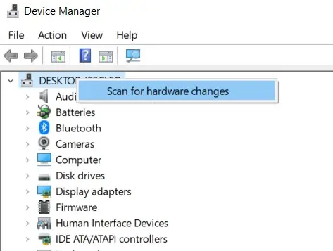 ScanforhardwareChanges