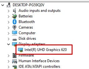device manager check gpu