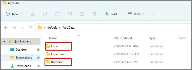 local-roaming-app-data-section