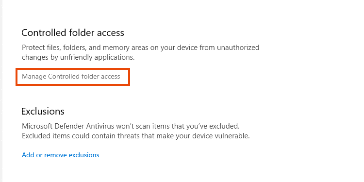Steam Not Updating Games? Here’s How to Fix It 59 manage-controlled-folder-access