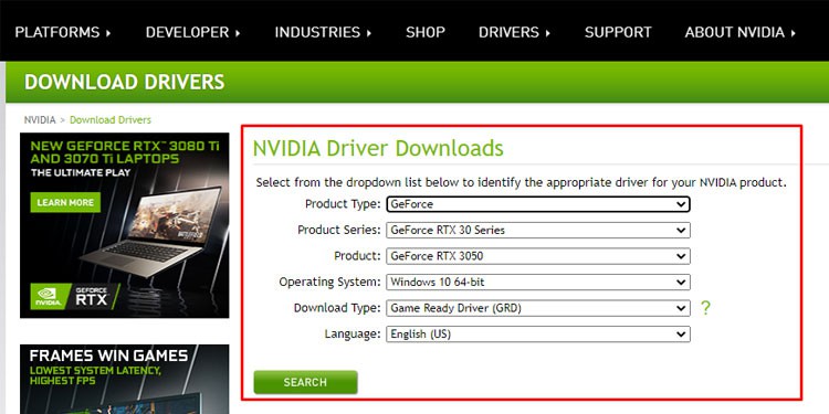 nvidia driver update