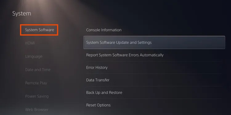 ps5 system software update