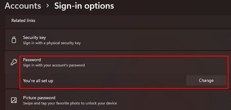 remove password for local account in windows