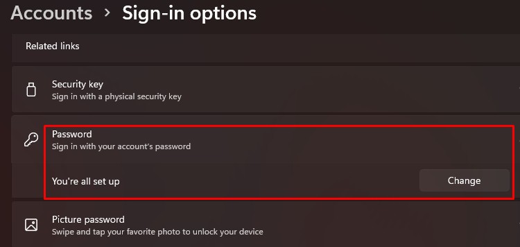 remove password for local account in windows
