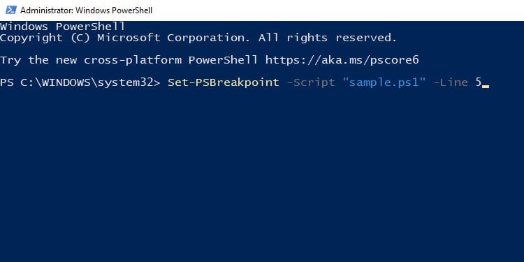 set-psbreakpoint-powershell-pause