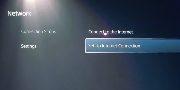 set up internet connection ps5