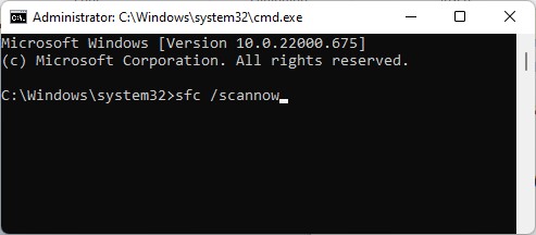 sfc scannow windows 11