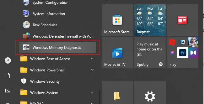 start-memory-diagnostic