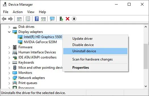 uninstall-intel-graphics-controller