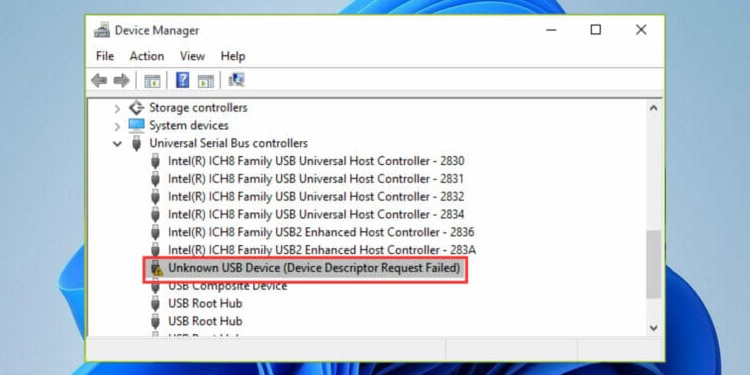 unknown usb device
