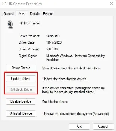 update-rollback-camera-driver