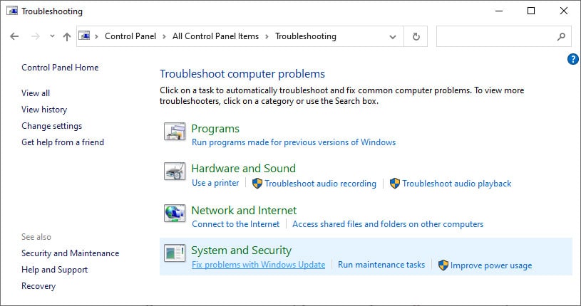 update-troubleshooter