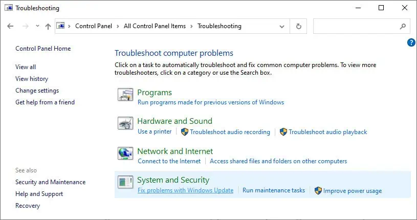 update-troubleshooter