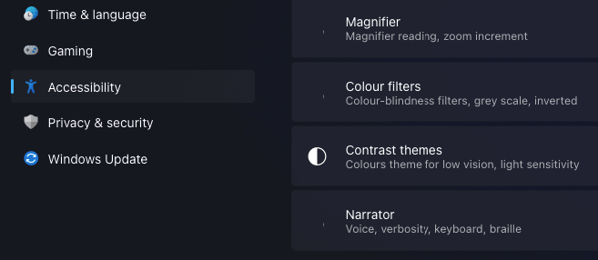 windows 11 accessibility