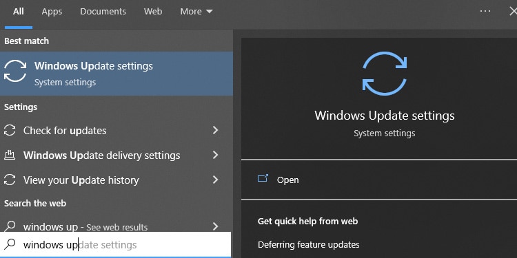 windows update settings