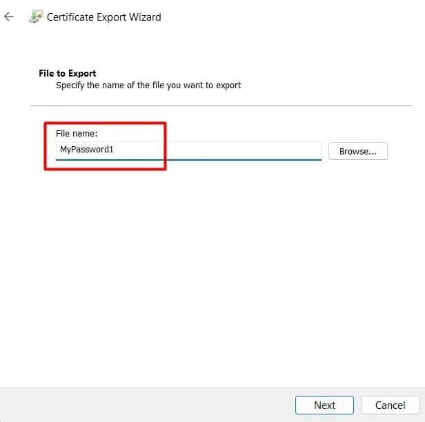CertificateExportWizardFileName