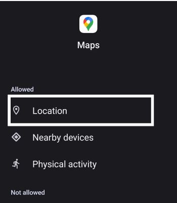 Click on Location