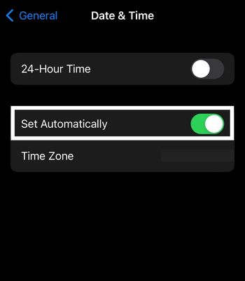 Click on Set Automatically