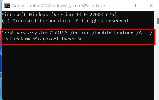 ComnnadLineDISMHyper-VWin11