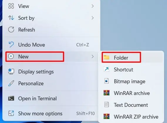 CreateNewFolderWin11