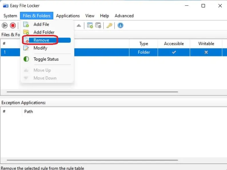 EasyFileLockerRemove