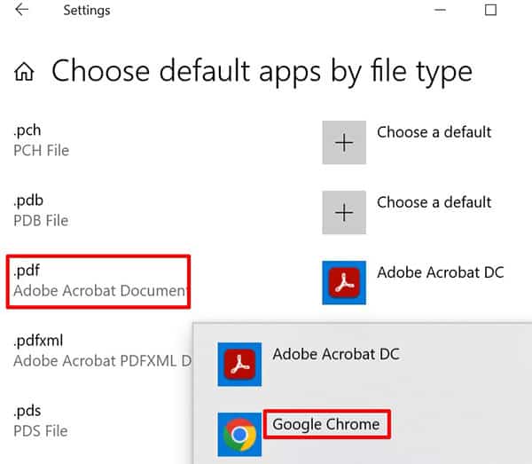 Google chrome as default PDF viewer
