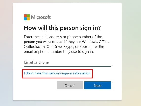 IDontHaveThisPersonsSigninInformation