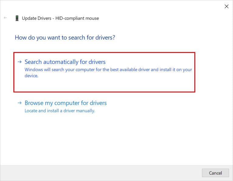 Search-automatically-for-drivers-Mouse