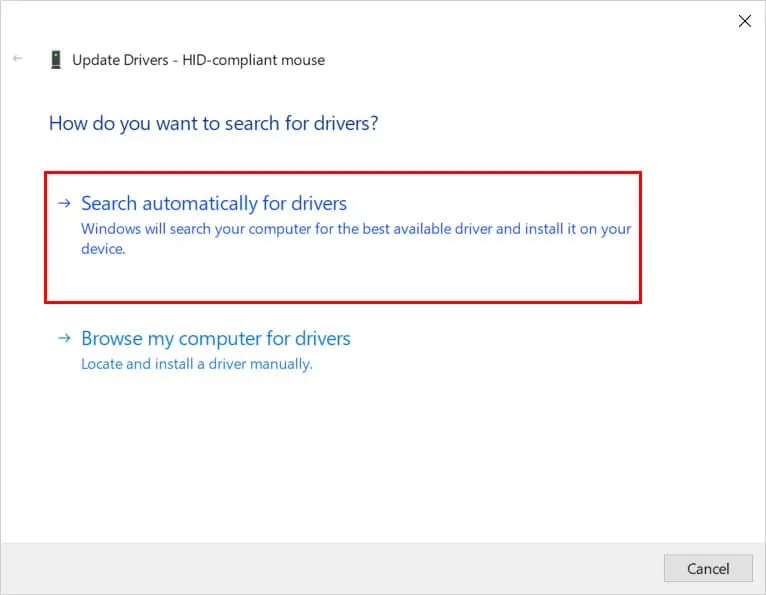 Search-automatically-for-drivers-Mouse