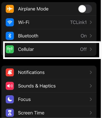 Tap on Cellular
