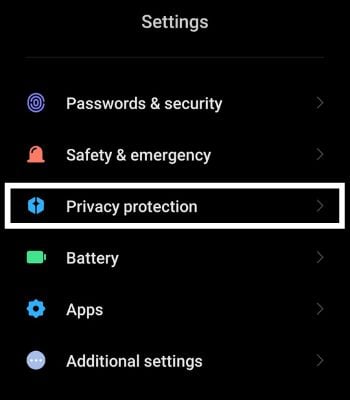 Tap on Privacy Protection