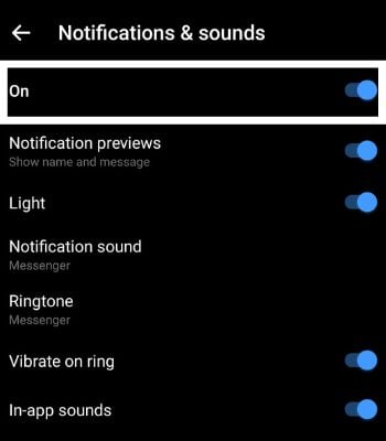 Tap on it to enable receiving notifications