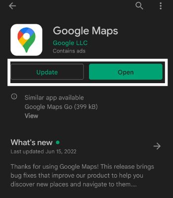 Tap on update if the new version is available