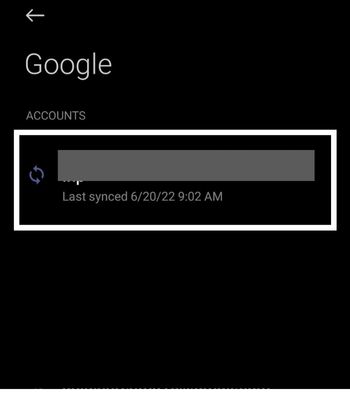 Tap on your Gmail ID