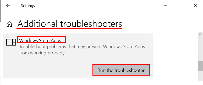 Windows-store-troubleshooter-settings