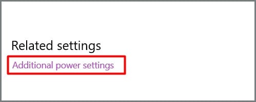 additional power settings